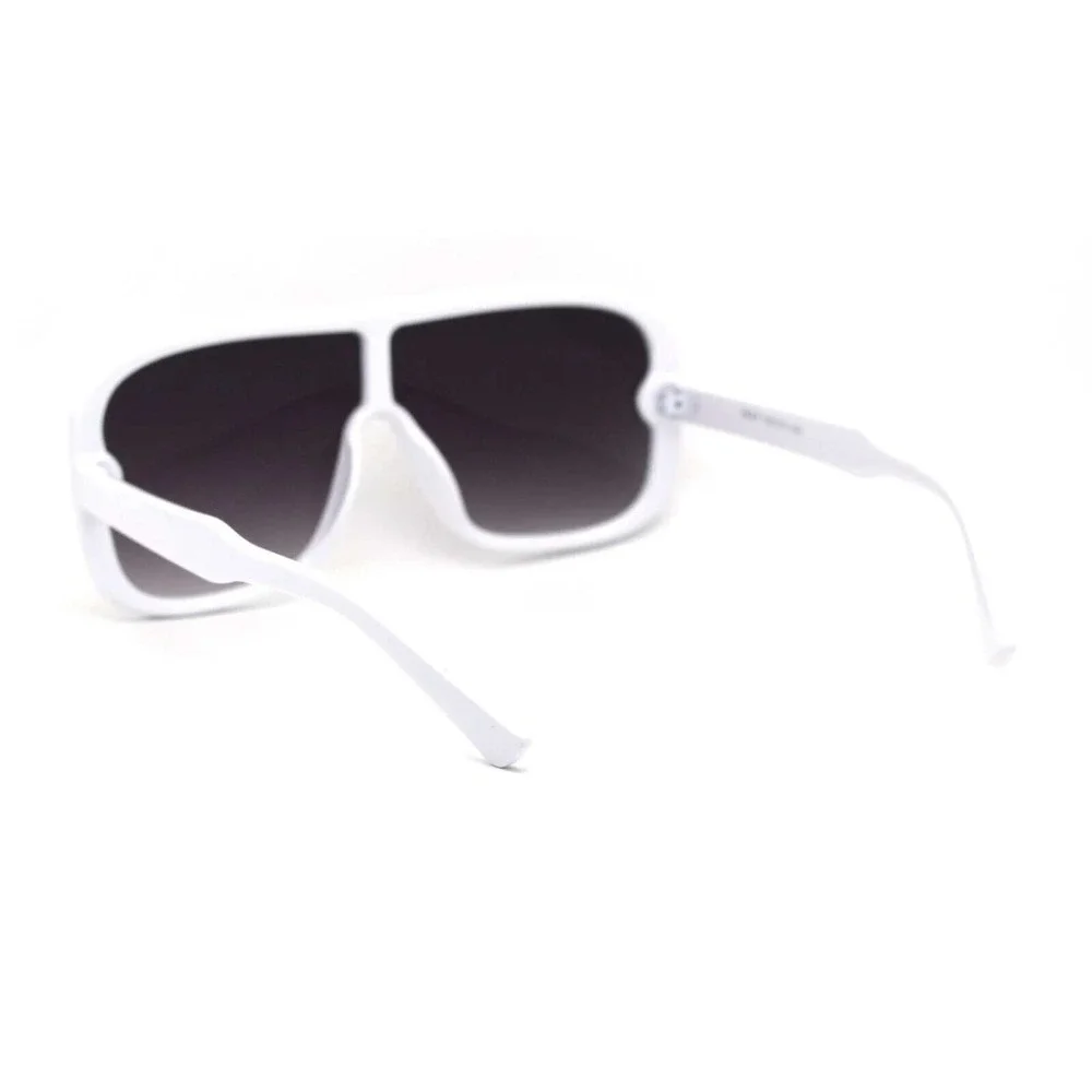 Oversized Shield Sunglasses White Frame Fashion‎ Visor Sun Glasses Women Men New